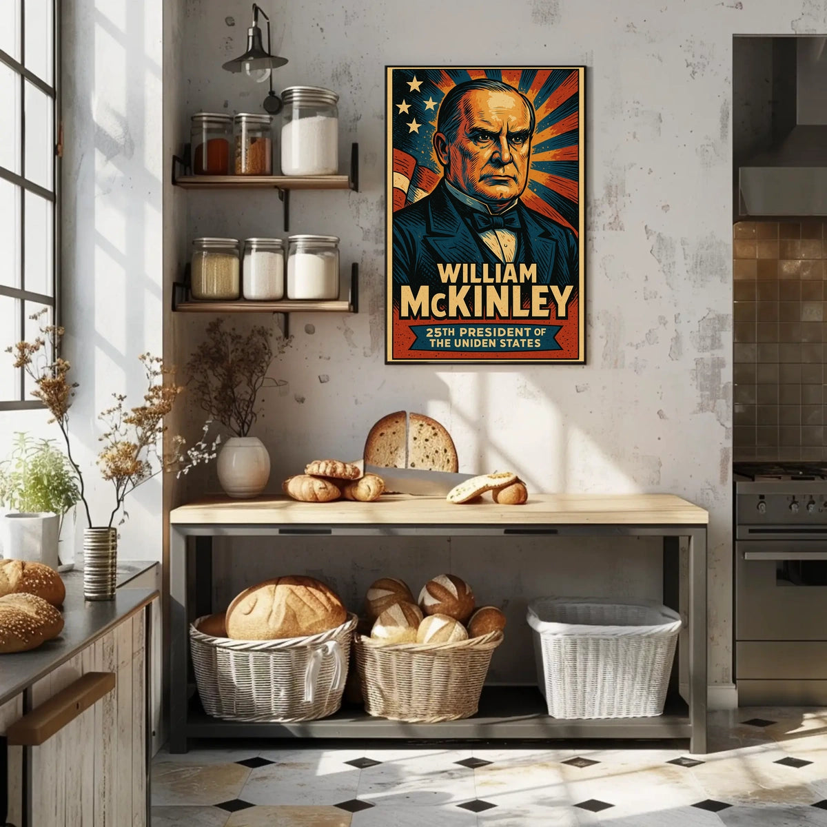 William McKinley 25th President Poster Vintage Wall Art