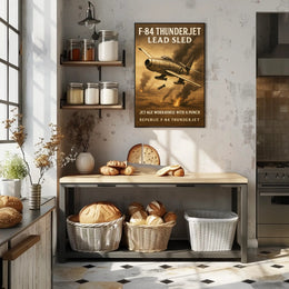 F-84 Thunderjet Jet-Age Workhorse Poster PosterGoat