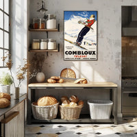 Combloux Ski Resort Advertisement Poster