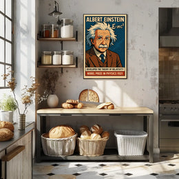 Einstein Relativity Cosmic Science Curious Minds Poster