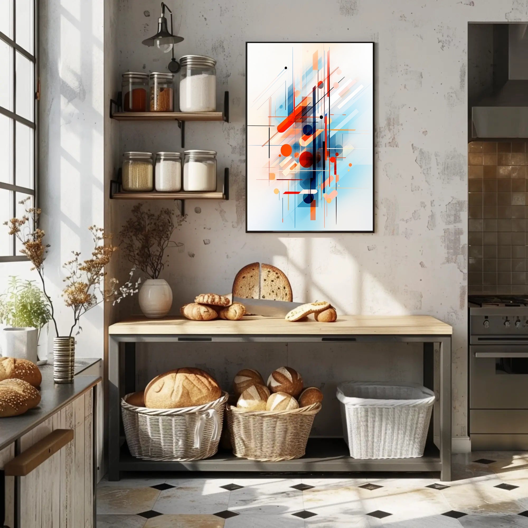 Abstract Geometric Symphony Abstract Poster PosterGoat