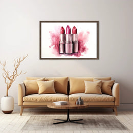 Lipstick Trio – A Splash of Color Poster