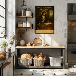 Saint Gertrude the Great Religious Heritage Poster