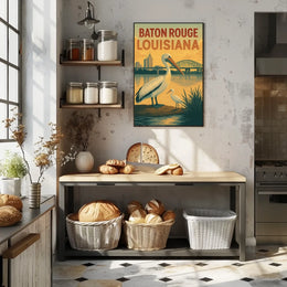 Scenic Baton Rouge Wildlife Travel Poster