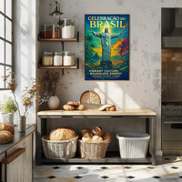 Celebration of Brazil vibrant cultural heritage poster