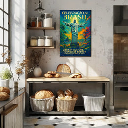 Celebration of Brazil vibrant cultural heritage poster