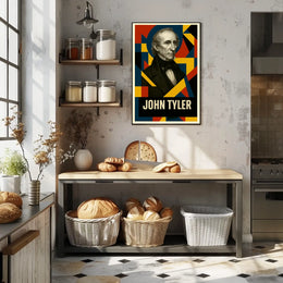 John Tyler 10th President of the United States Abstract Pop Poster