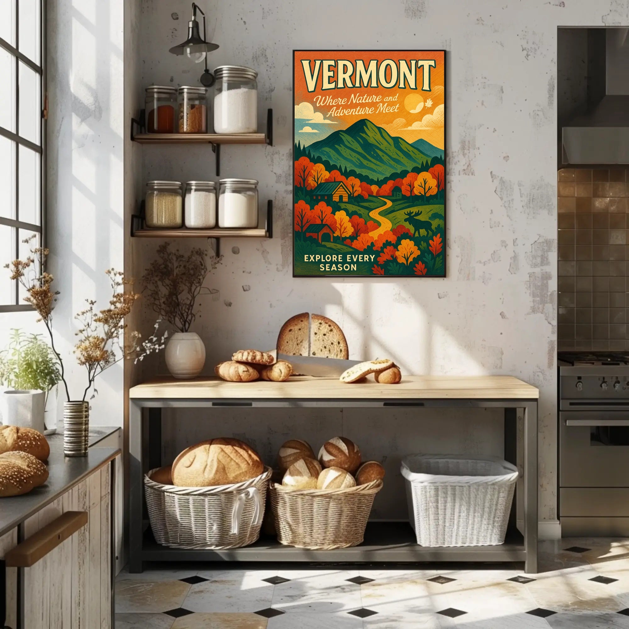 Vermont Adventure Wall Art Print Decor