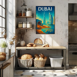 Dubai Cityscape Poster For Home Decor And Travel Lovers