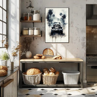 Skull Cruiser In The Mist Poster