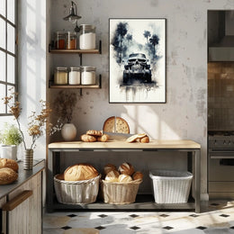 Skull Cruiser In The Mist Poster