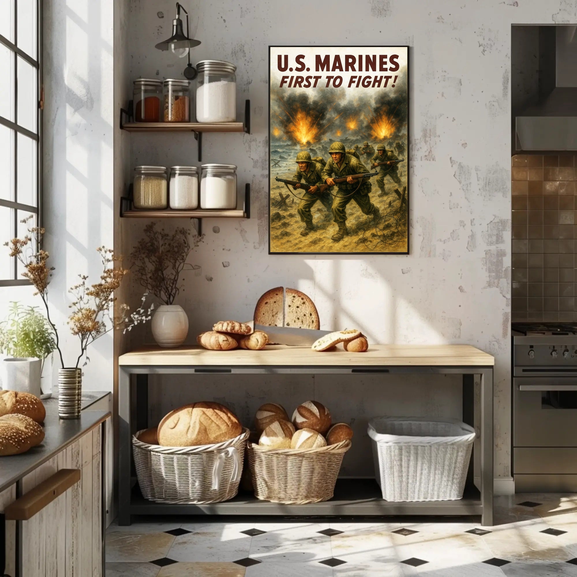 U.S. Marines First to Fight Poster PosterGoat
