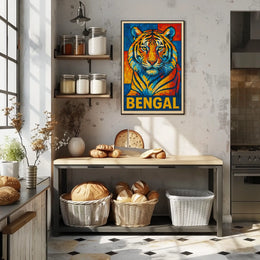 Bengal Tiger Mosaic Poster