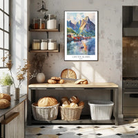 Lofoten Islands Watercolor Travel Poster PosterGoat