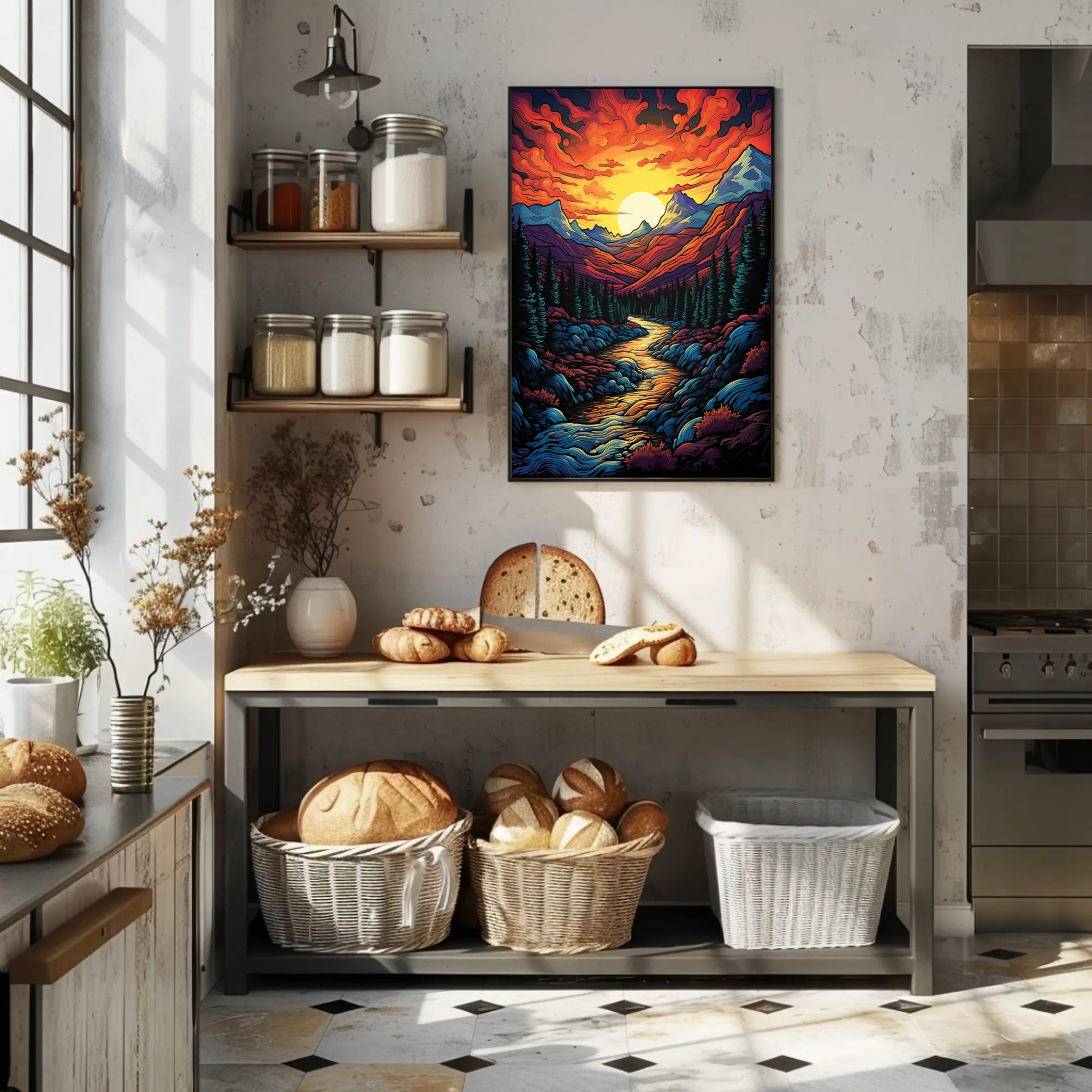 Mountain Sunrise Vista in National Park Poster