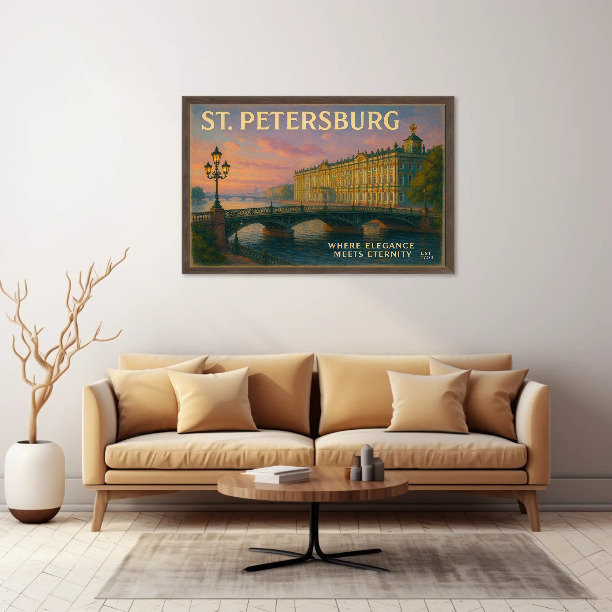 St. Petersburg Elegance Travel Poster Print