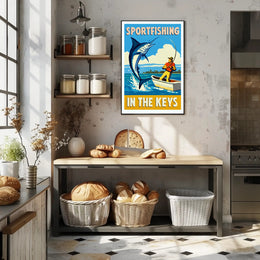 Sportfishing in the Keys Poster PosterGoat