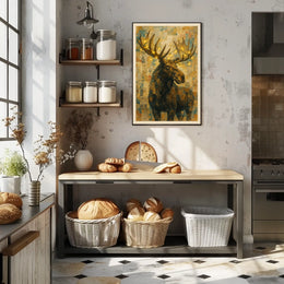 Illuminated Moose Poster