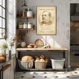 Grover Cleveland 22nd President Sketch Poster Art Print for Home Decor PosterGoat