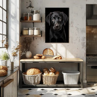 Portrait Of A Black Labrador Puppy Poster