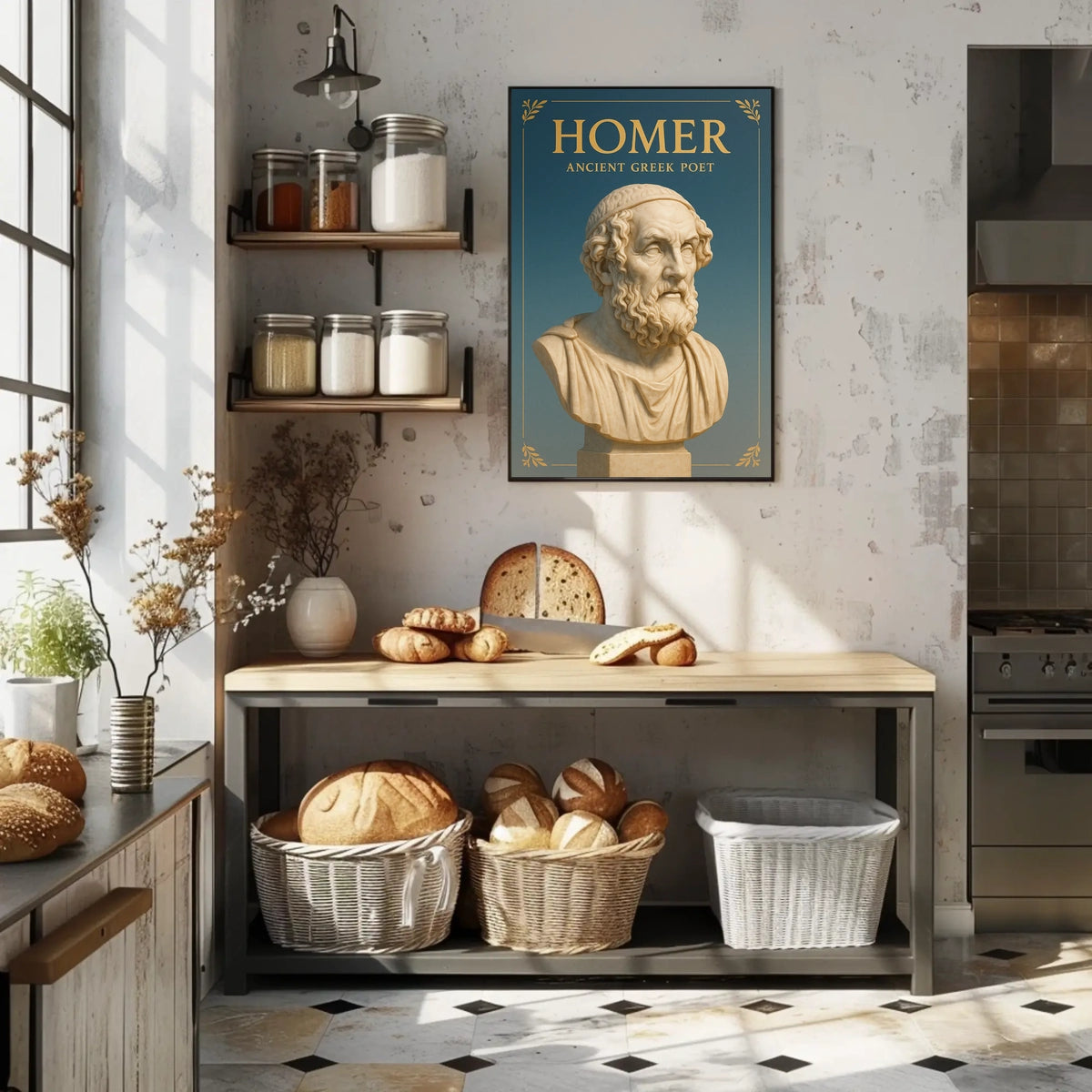 Homer Ancient Greek Poet Poster