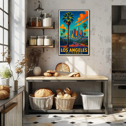 Los Angeles California Pop Wall Art Poster