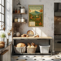 Vermont Scenic Beauty Vintage Travel Promotion Poster