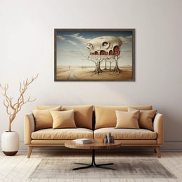 Imaginative Landscape Surreal Organic Architecture Artistic Poster
