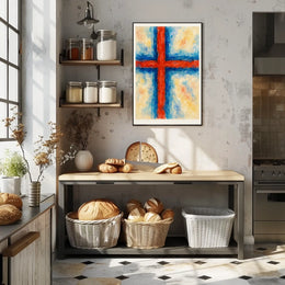 Abstract Cross In Watercolor Abstract Poster