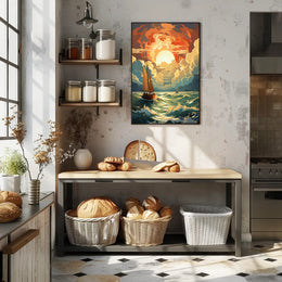 Sailing Into The Sunset Poster PosterGoat