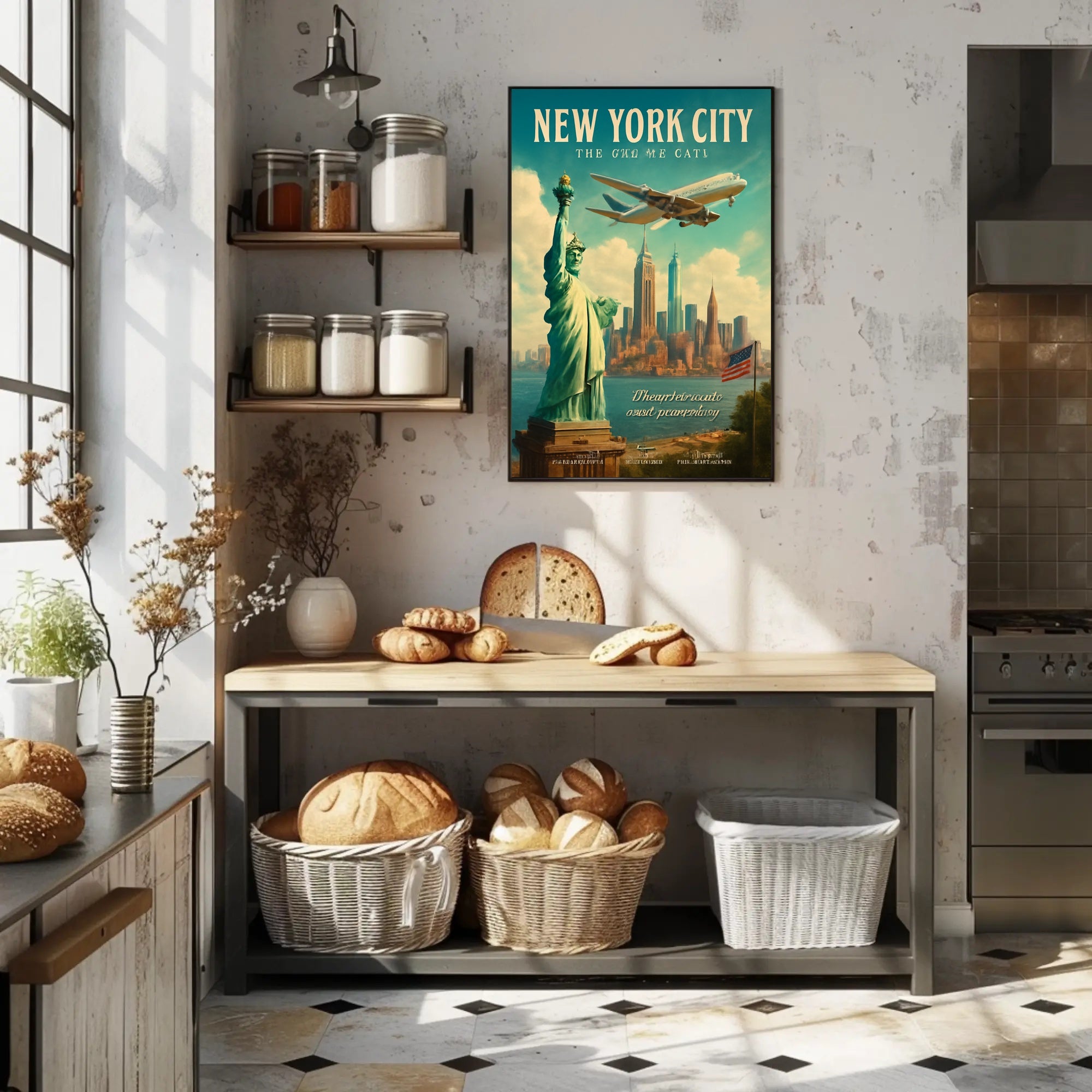 Vintage New York City Travel Poster PosterGoat