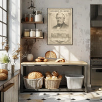 Millard Fillmore 13th President Sketch Art Print Poster PosterGoat