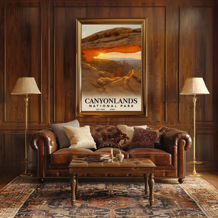Canyonlands National Park Majestic Arch Adventure Travel Poster