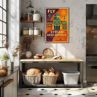 Vintage Syrian Travel Poster Explore Exotic Middle Eastern Heritage Travel Poster PosterGoat