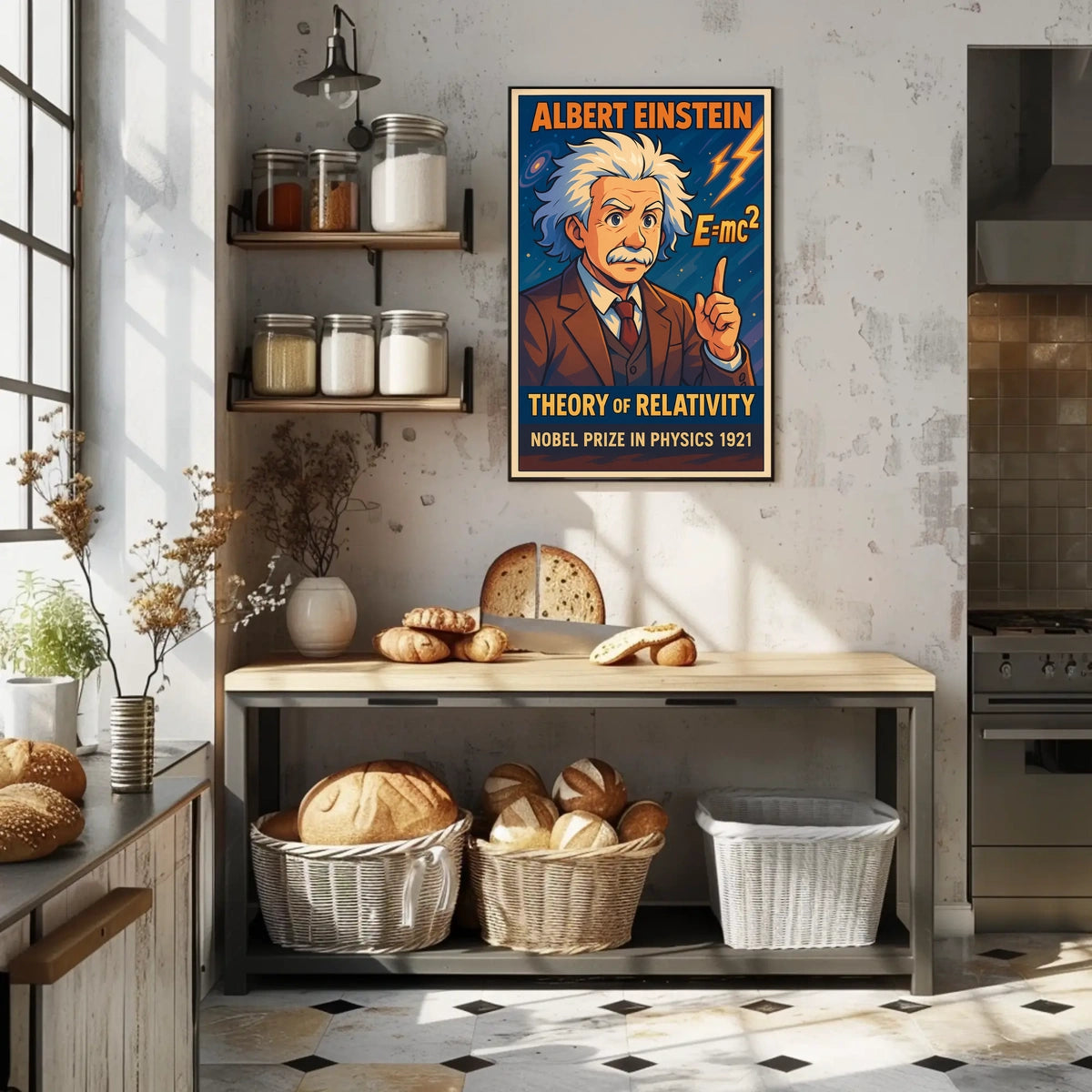 Einstein Relativity Vintage Educational Poster