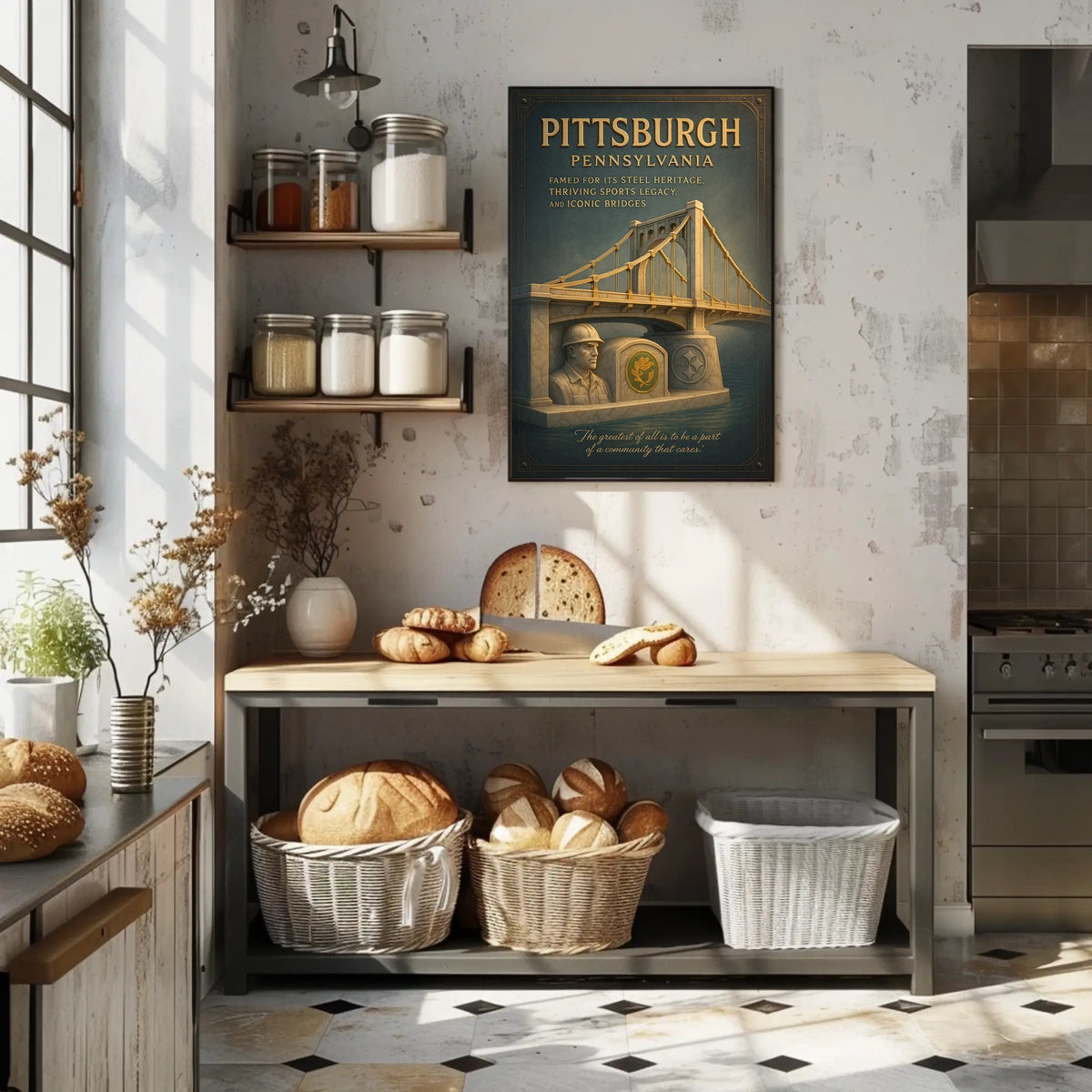 Pittsburgh A Legacy of Steel and Bridges Poster