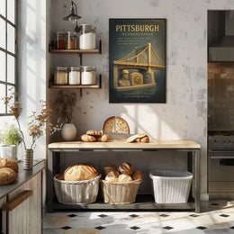 Pittsburgh A Legacy of Steel and Bridges Poster