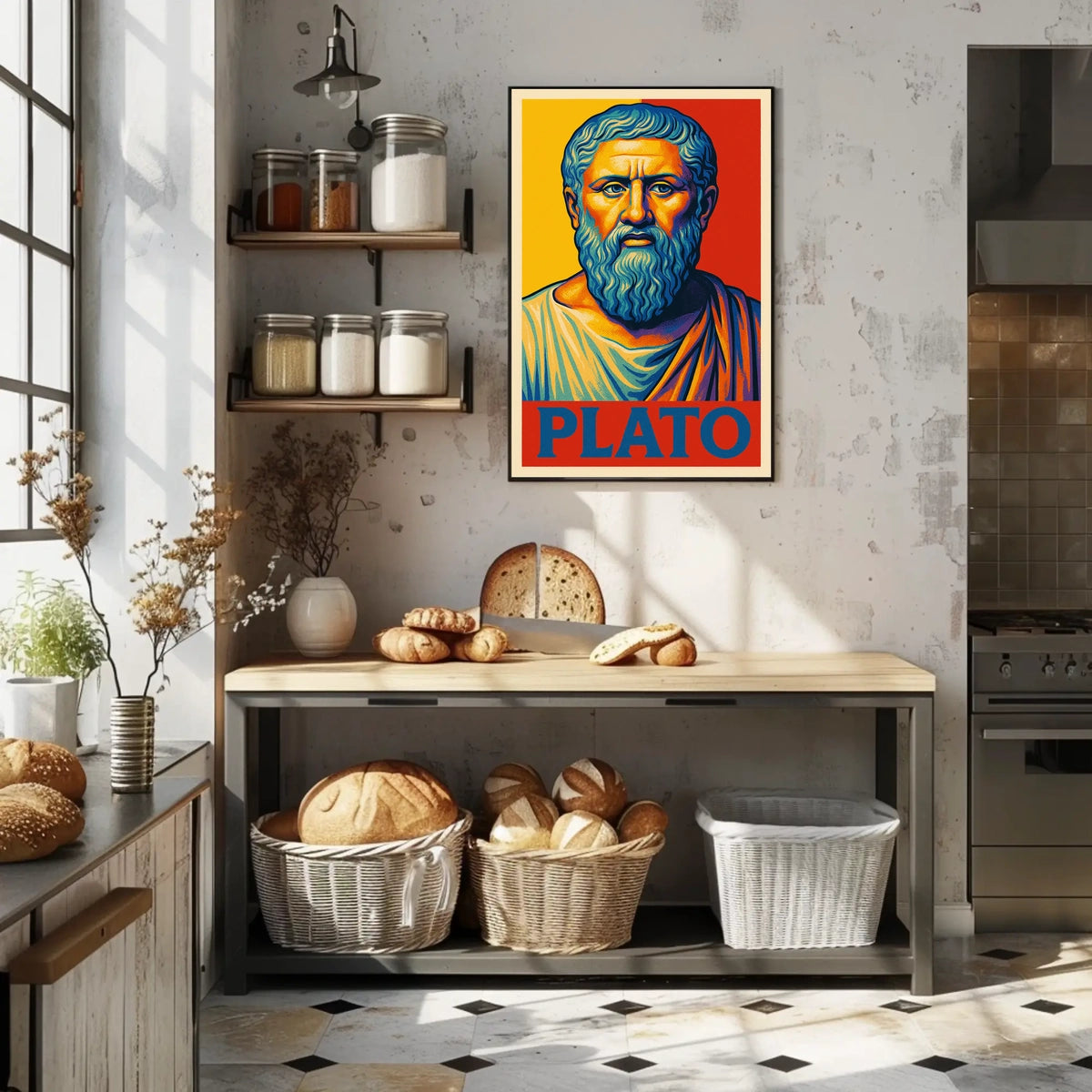 Plato Philosophical Icon Poster