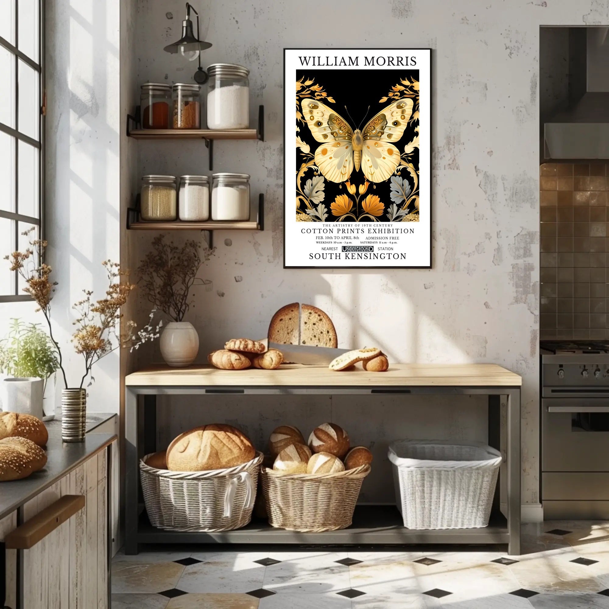 19th Century William Morris Art Exhibition Heritage Poster