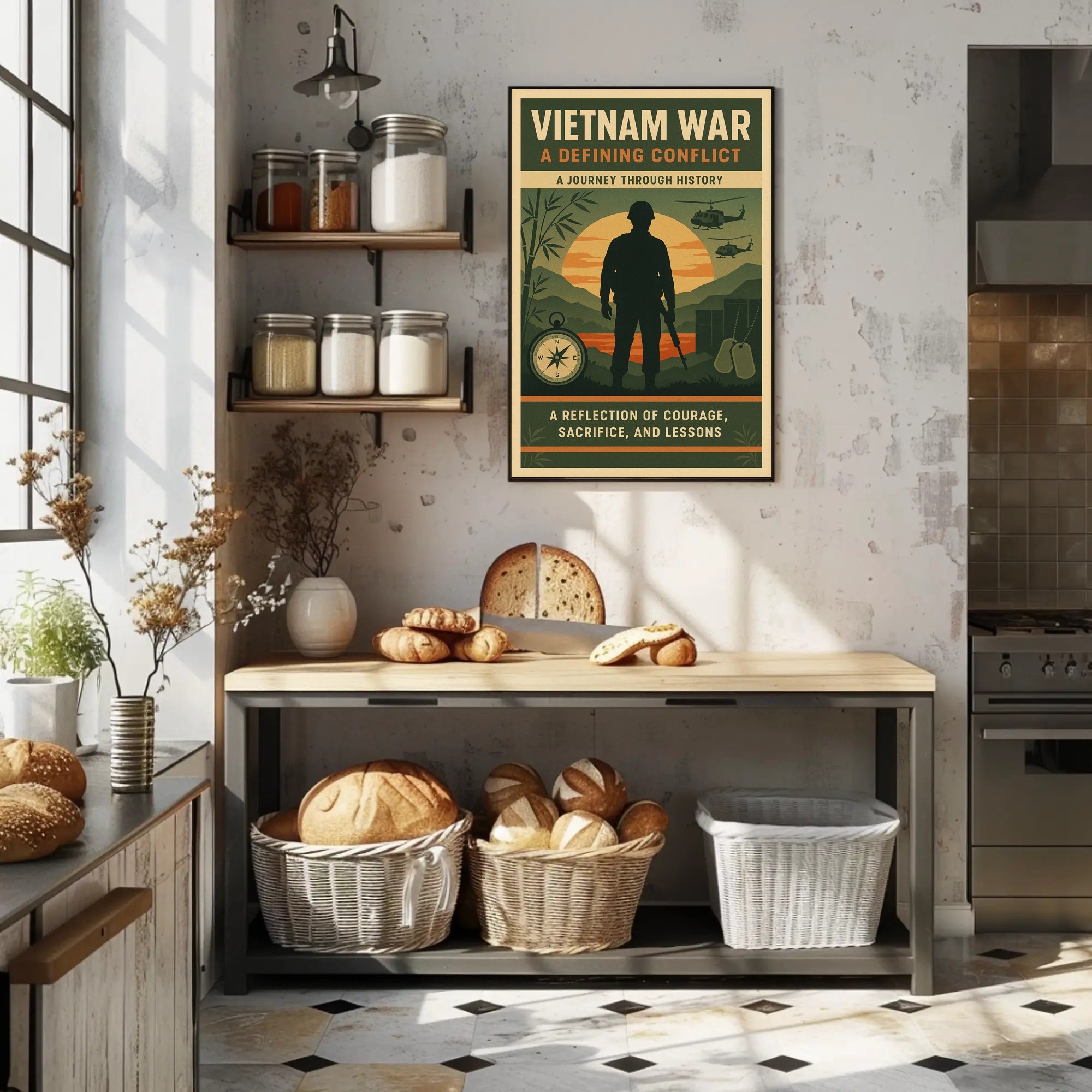 Vietnam War Poster Historic Military Print