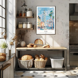 Pisa: A Vibrant Illustration Poster PosterGoat