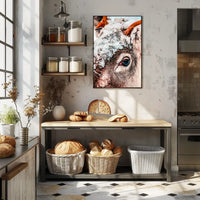 Winter Serenity: Photorealistic Reindeer in Snowy Landscape