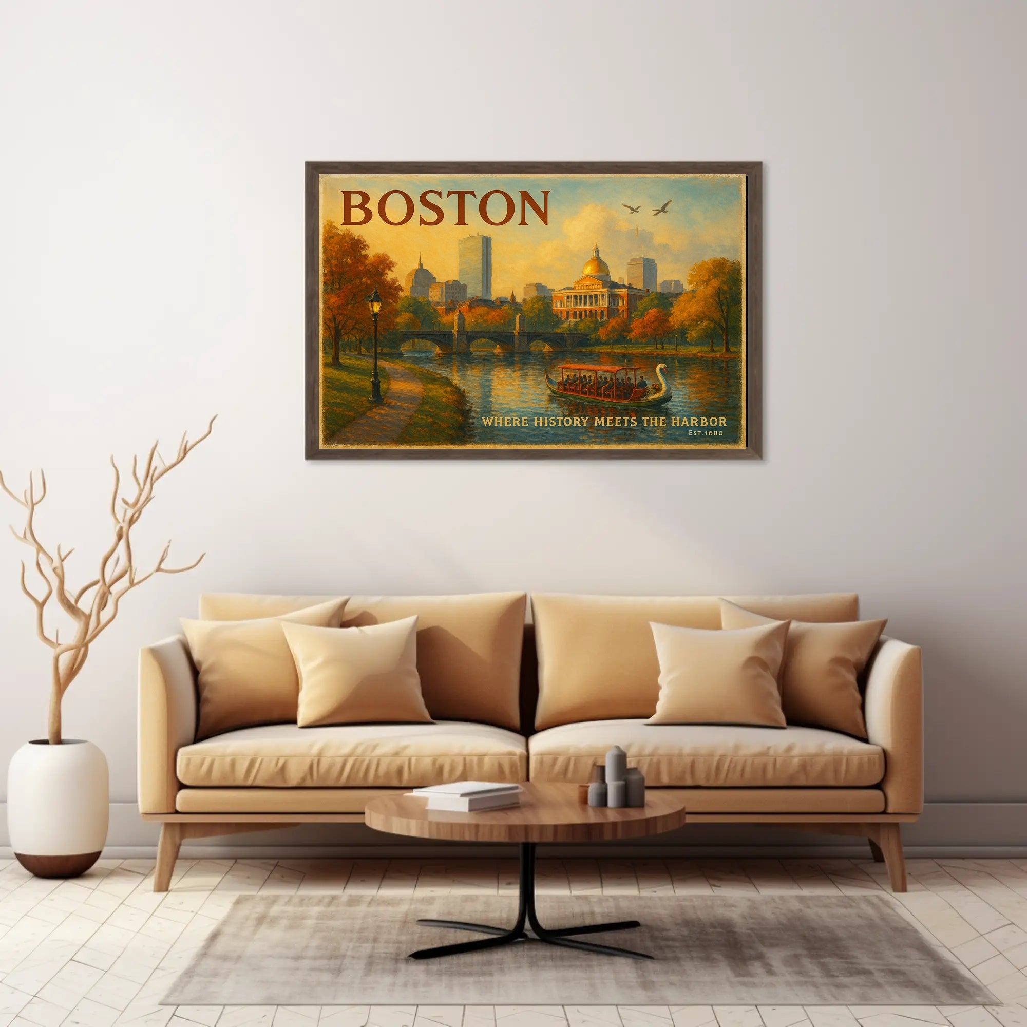 Boston Travel Poster: Where History Meets The Harbor