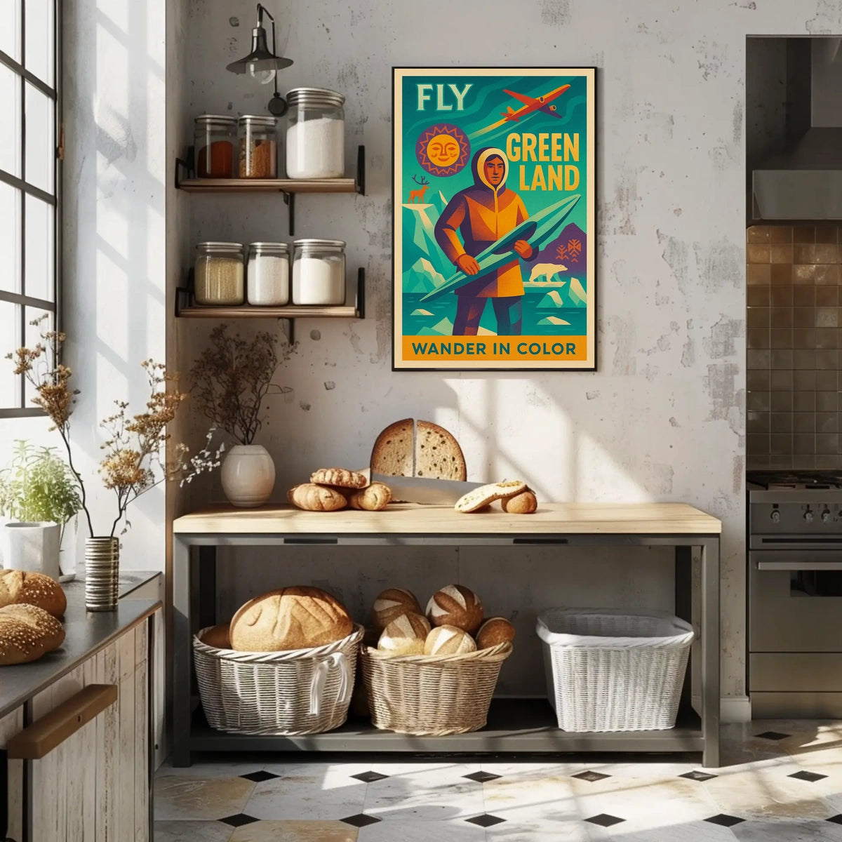 Fly Greenland Wander In Color Poster