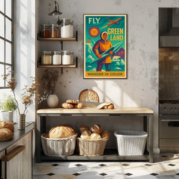Fly Greenland Wander In Color Poster