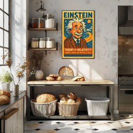 Albert Einstein Relativity Scenic Inspiration Poster