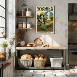 Wyoming Trailblazers and Natural Wonders Poster PosterGoat