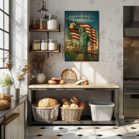United States of America A Tapestry of Liberty, Unity, and Diversity Poster