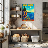 Lake Huron Travel Poster
