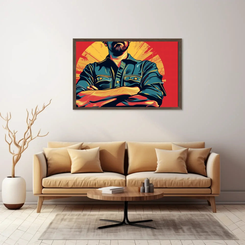 Empowering Retro Pop-Art Poster: Strength and Revolution